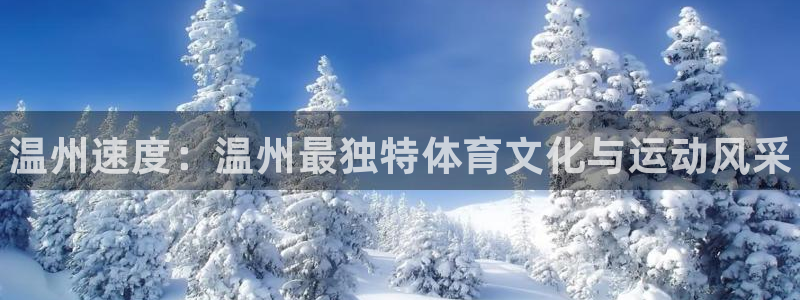 三亿体育登录：温州速度：温州最独特体育文化与运动风采